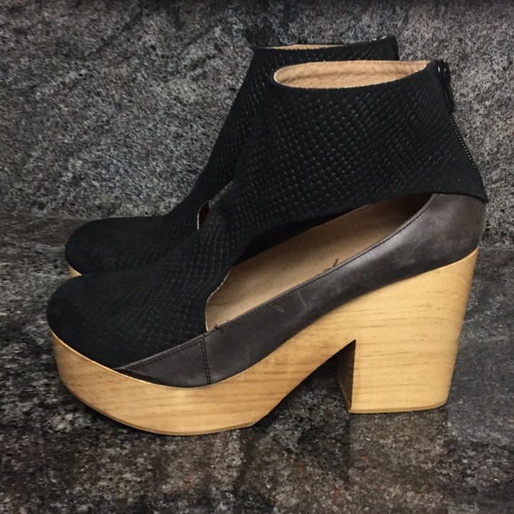 🔥Sale New Free People Horizon Clogs Black Leather - Picture 4 of 8